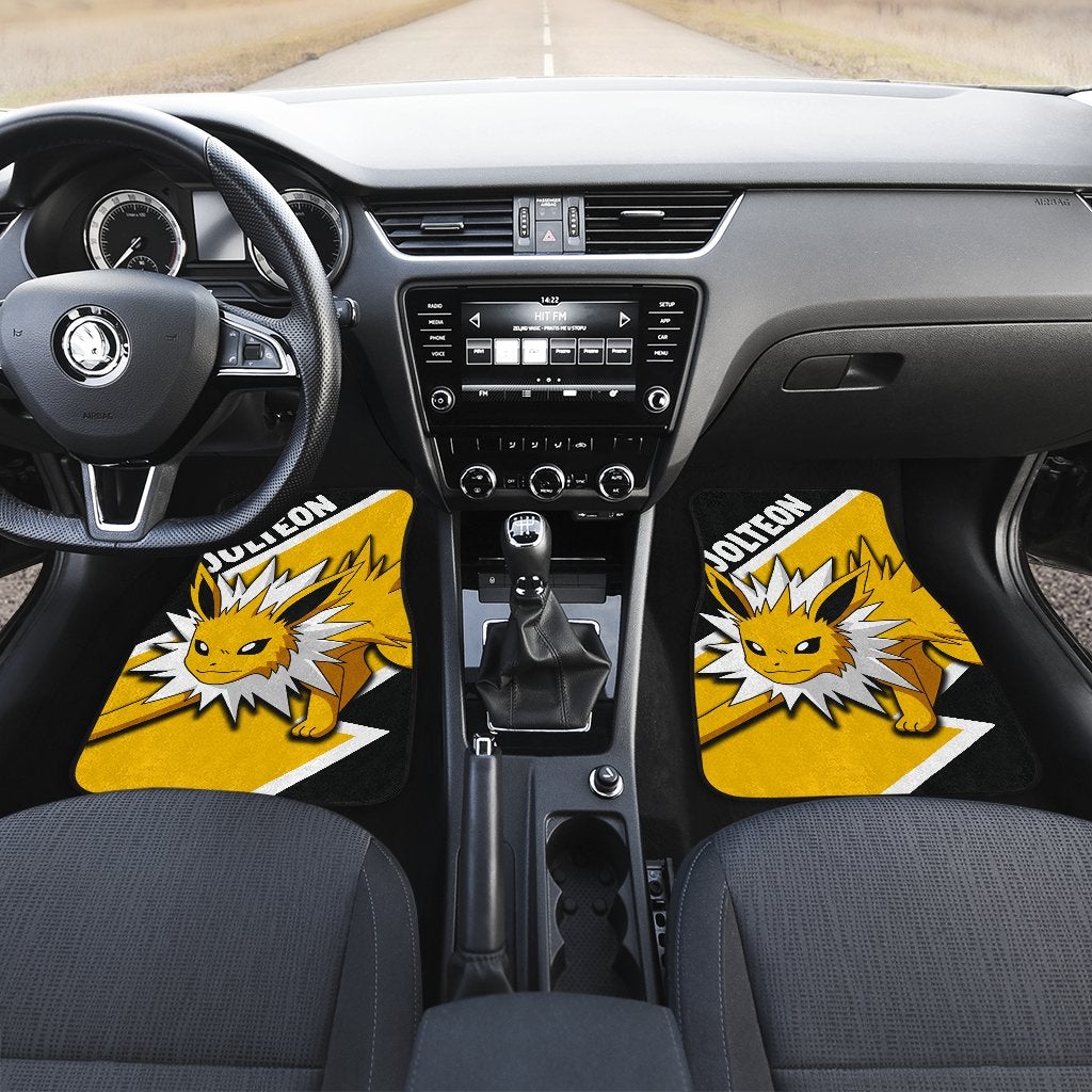 Jolteon Car Floor Mats Custom Anime Pokemon Car Interior Accessories