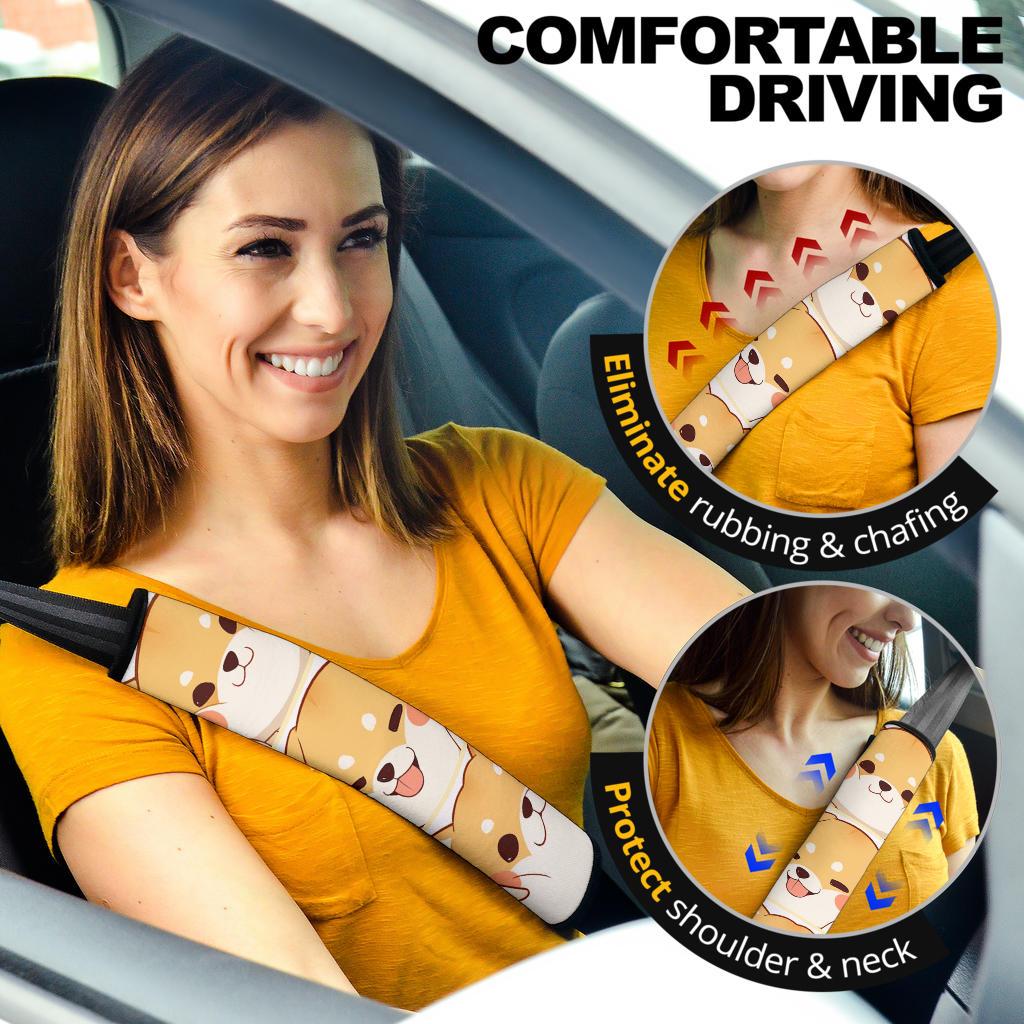 Corgi Anime Premium Custom Car Seat Belt Covers