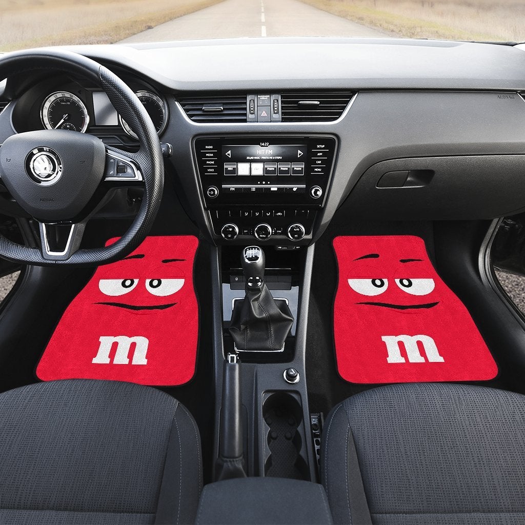 M&M Red Chocolate Front And Back Car Floor Mats
