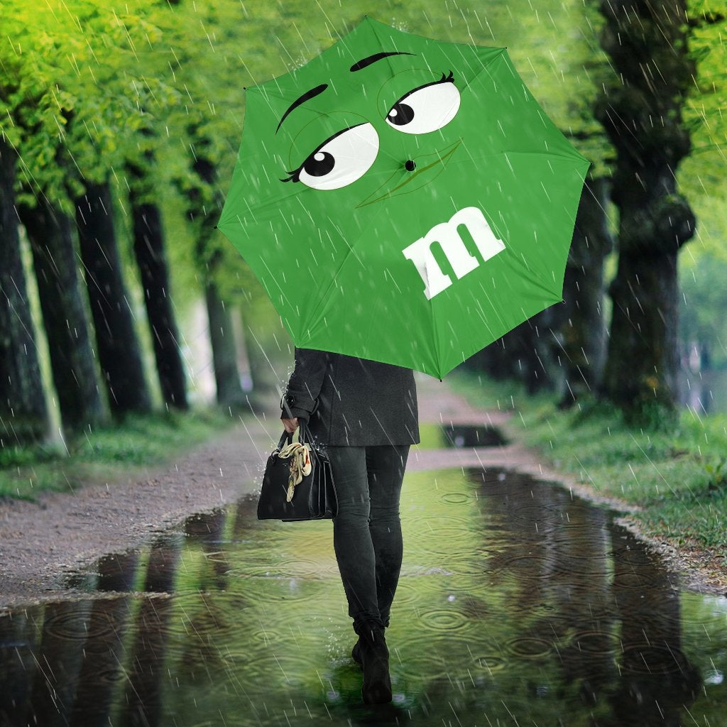M&M Chocolate Green Umbrella