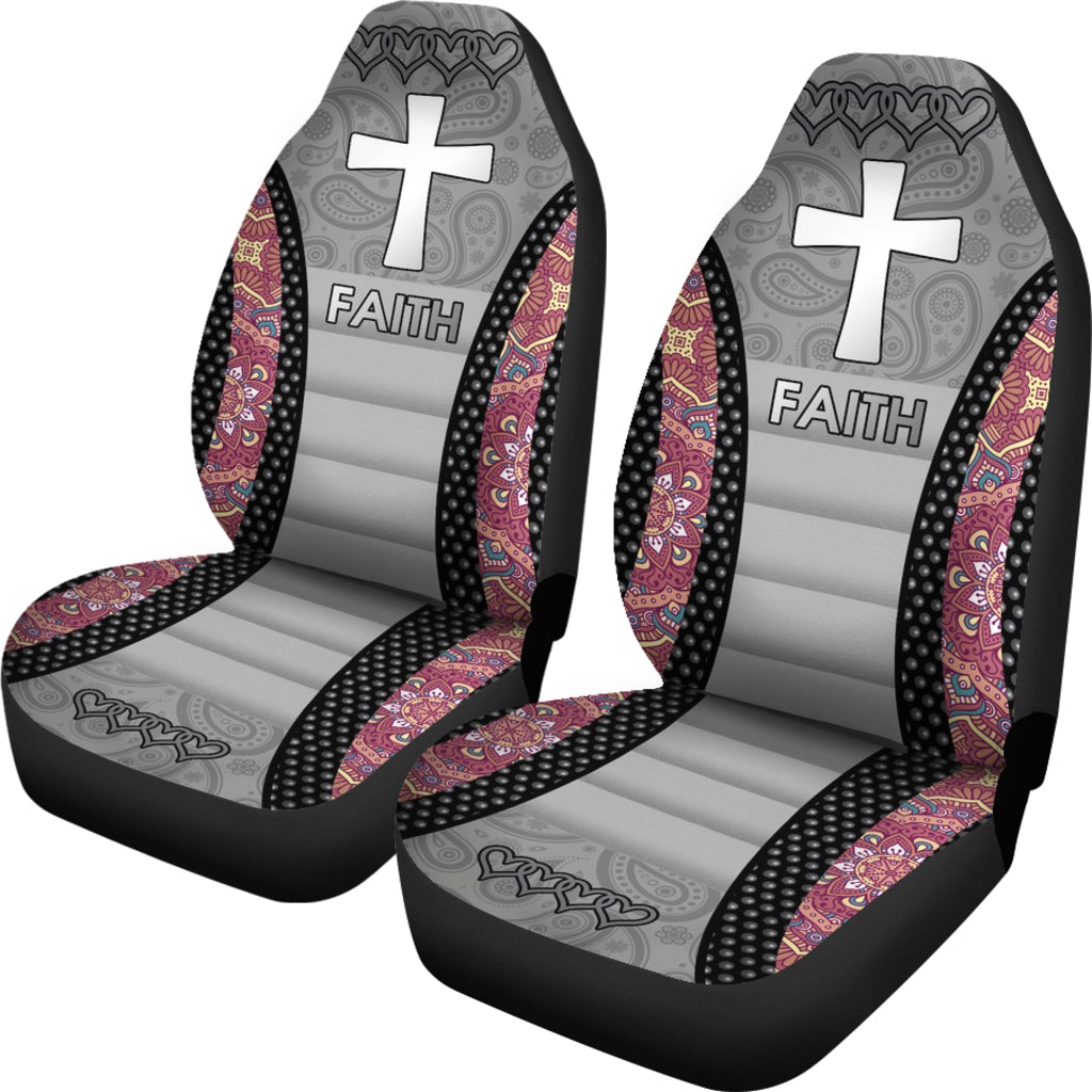 Best Jesus Faith Cross Premium Custom Car Seat Covers Decor Protector