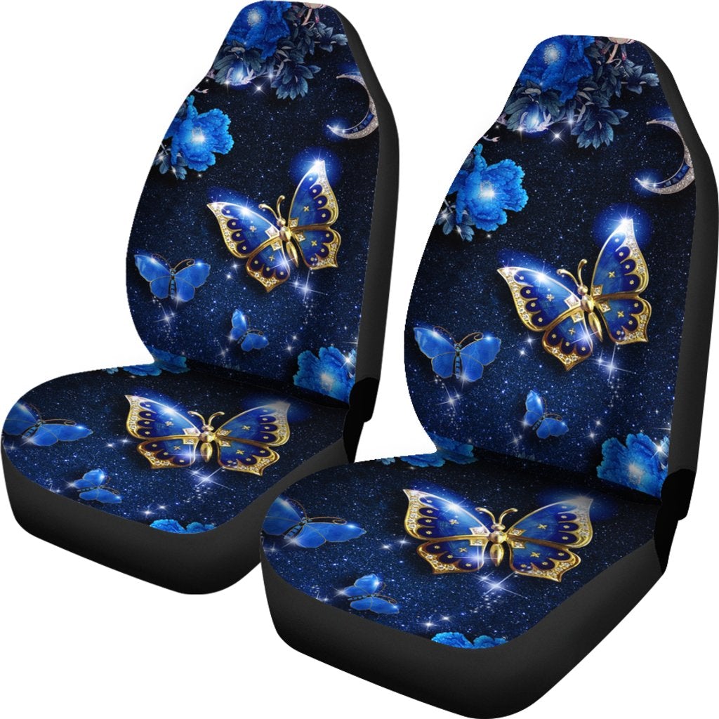 Best Blue Mystery Butterfly Hd Premium Custom Car Seat Covers Decor Protector