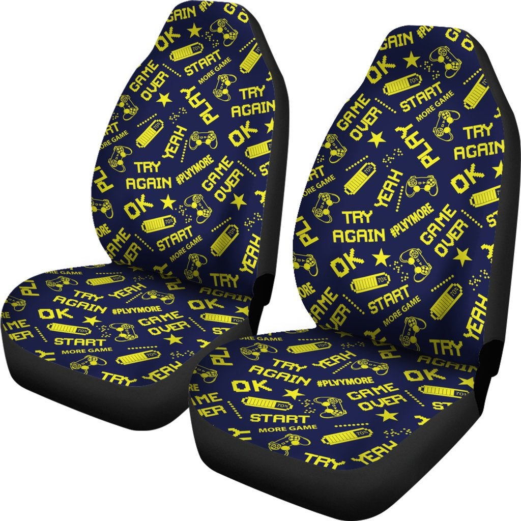 Best Abstract Pattern In Pixel Game Style Premium Custom Car Seat Covers Decor Protector