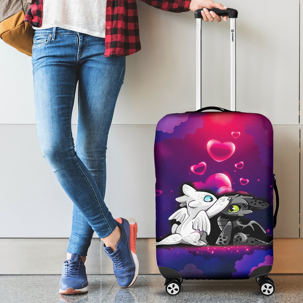 Night Fury Light Fury Love Luggage Cover Suitcase Protector