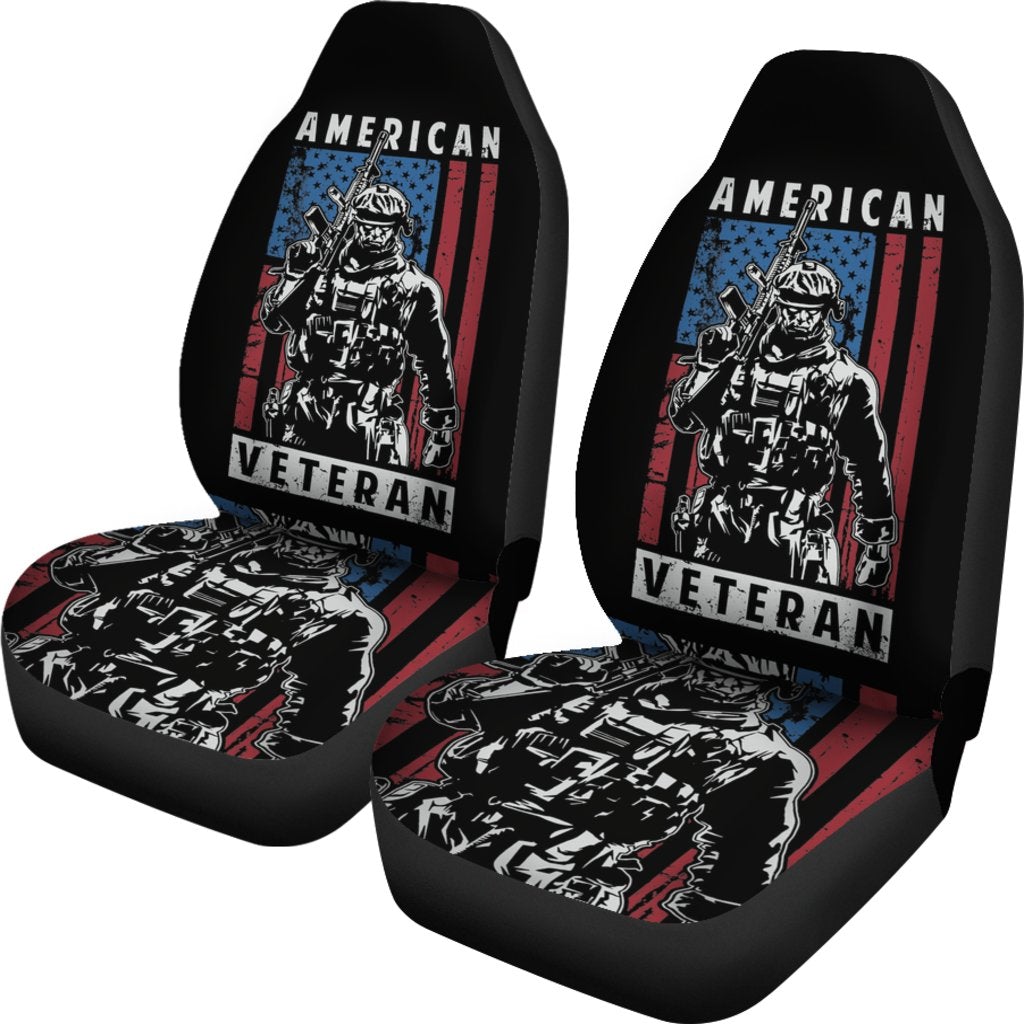 Best Cool American Veteran Premium Custom Car Seat Covers Decor Protector
