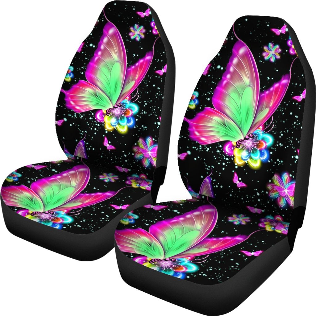 Best Brilliant Colorful Butterfly Premium Custom Car Seat Covers Decor Protector