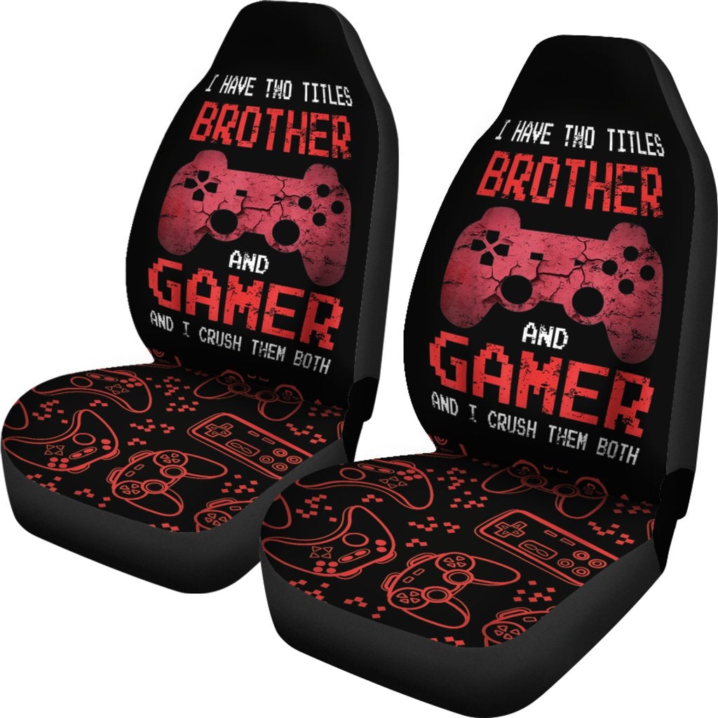Best Video Games Gift For Boys Brother Son Premium Custom Car Seat Covers Decor Protector