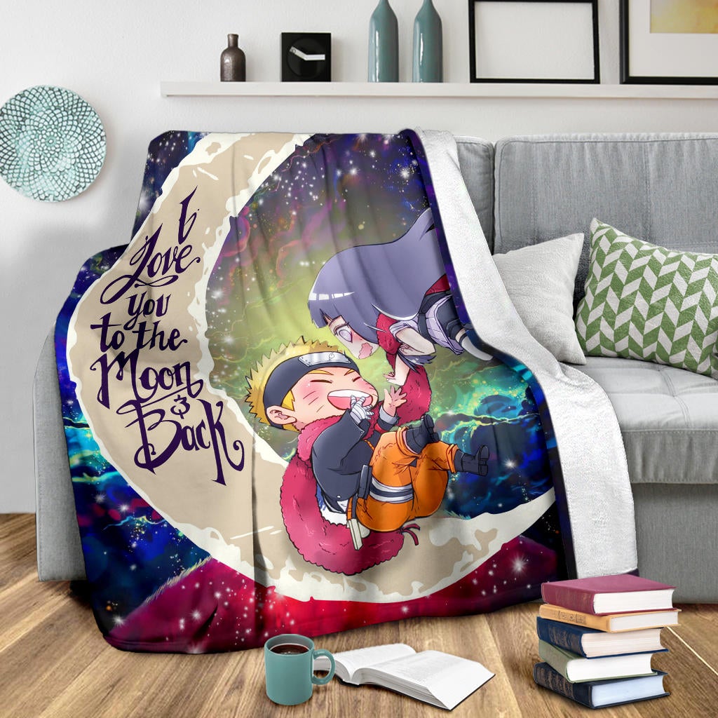 Naruto Couple Love You To The Moon Galaxy Premium Blanket