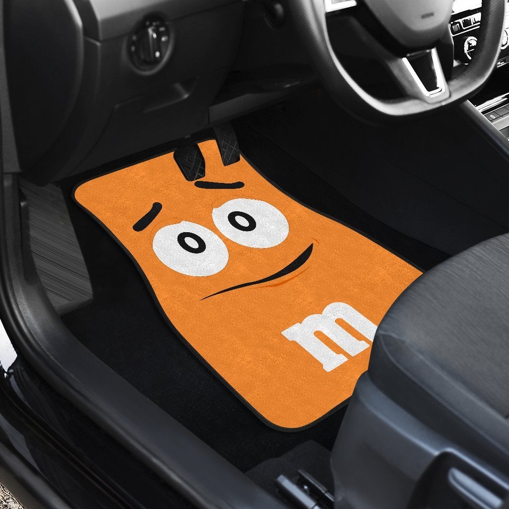 M&M Chocolate Orange Front And Back Car Mats