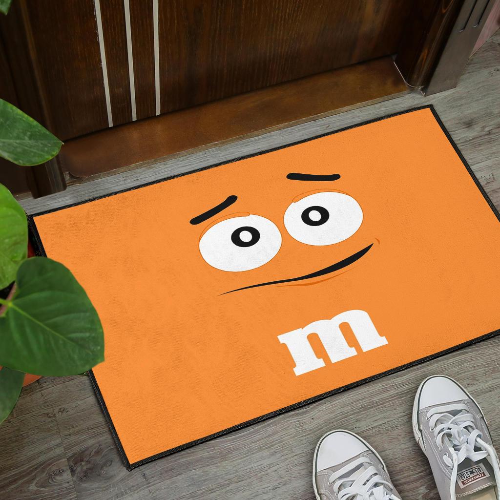 Chocolate M&M Orange Door Mats Nearkii