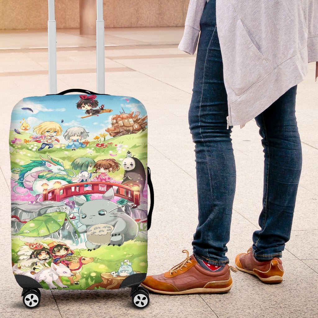 Chibi Ghibli Studio Luggage Cover Suitcase Protector