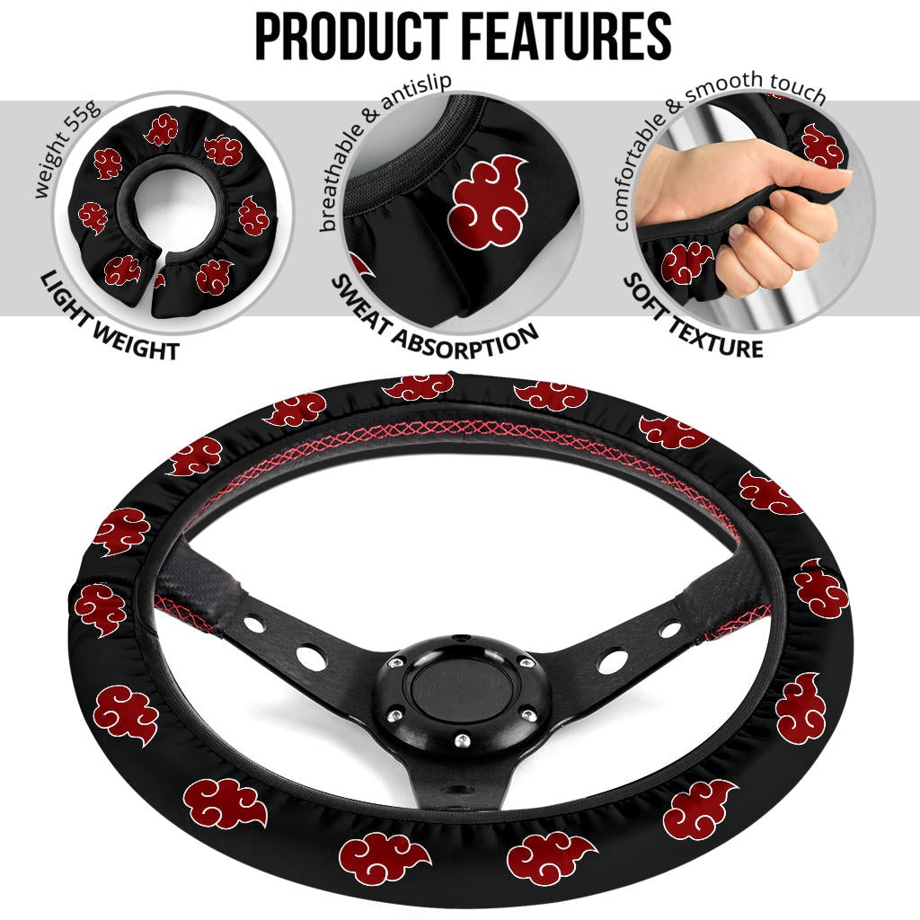 Akatsuki Cloud Premium Car Steering Wheel Cover Style 2 Nearkii