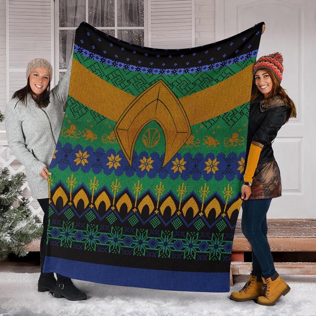 Aquaman Ugly Christmas Custom Blanket Home Decor