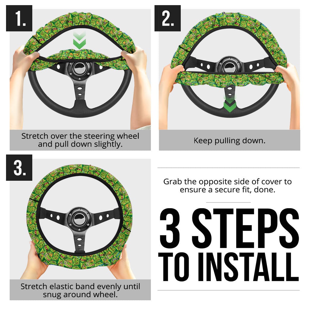 Ninja Turtle TMNT Premium Car Steering Wheel Cover Nearkii