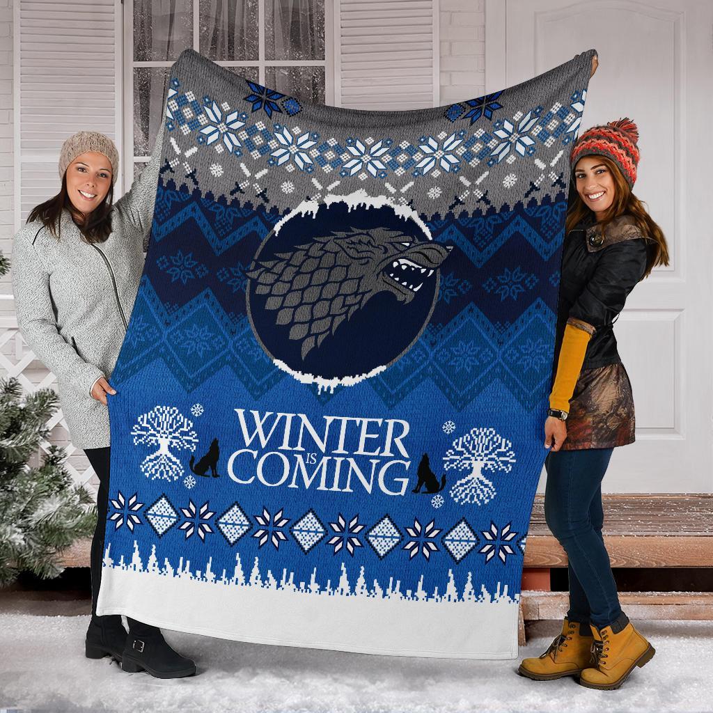 Game Of Thrones Winter Is Coming Ugly Christmas Custom Blanket Home Decor