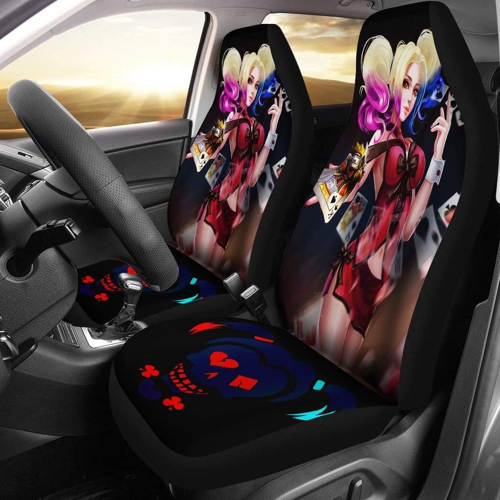 Harley Quinn Car Premium Custom Car Seat Covers Decor Protectors 1