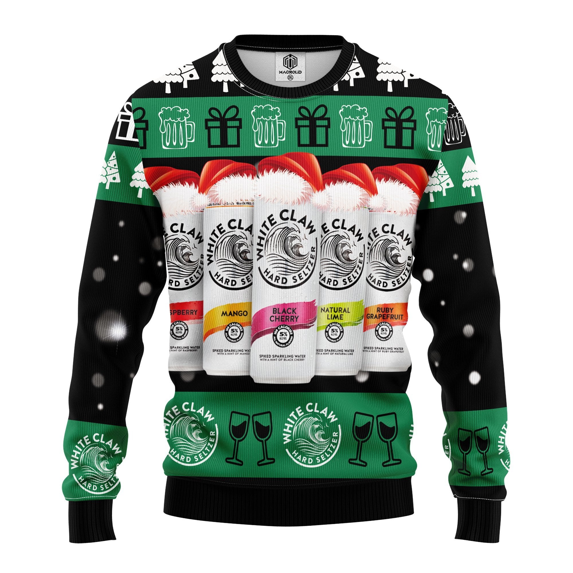 White Claw Beer Ugly Christmas Sweater 