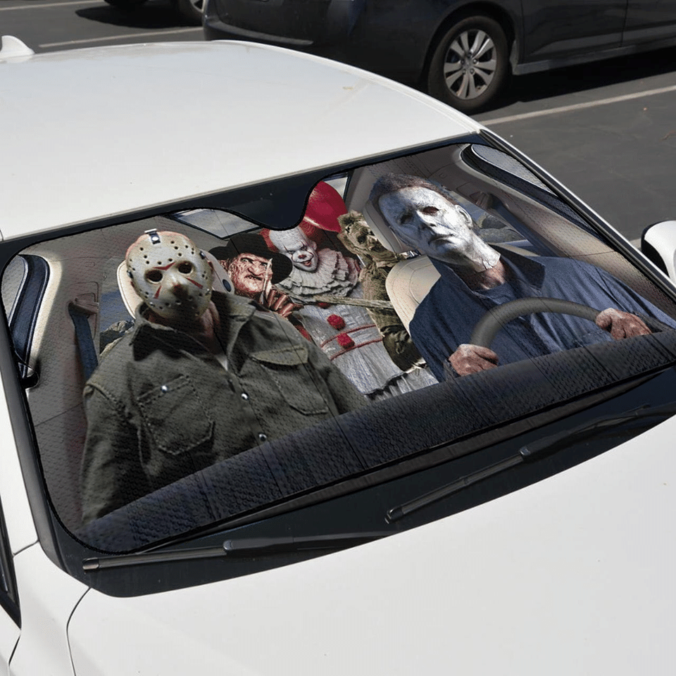 Horror Characters Car Sunshades