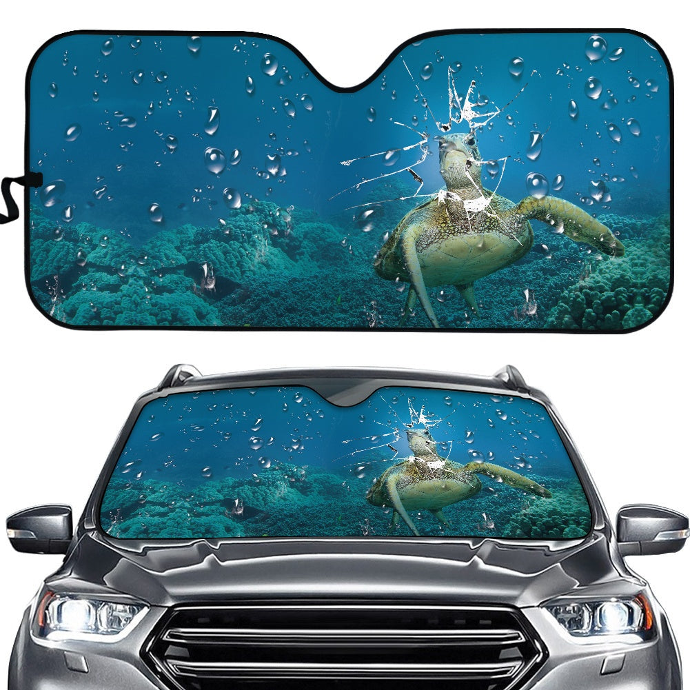 Turtle Broke Glass Car Auto Sunshades
