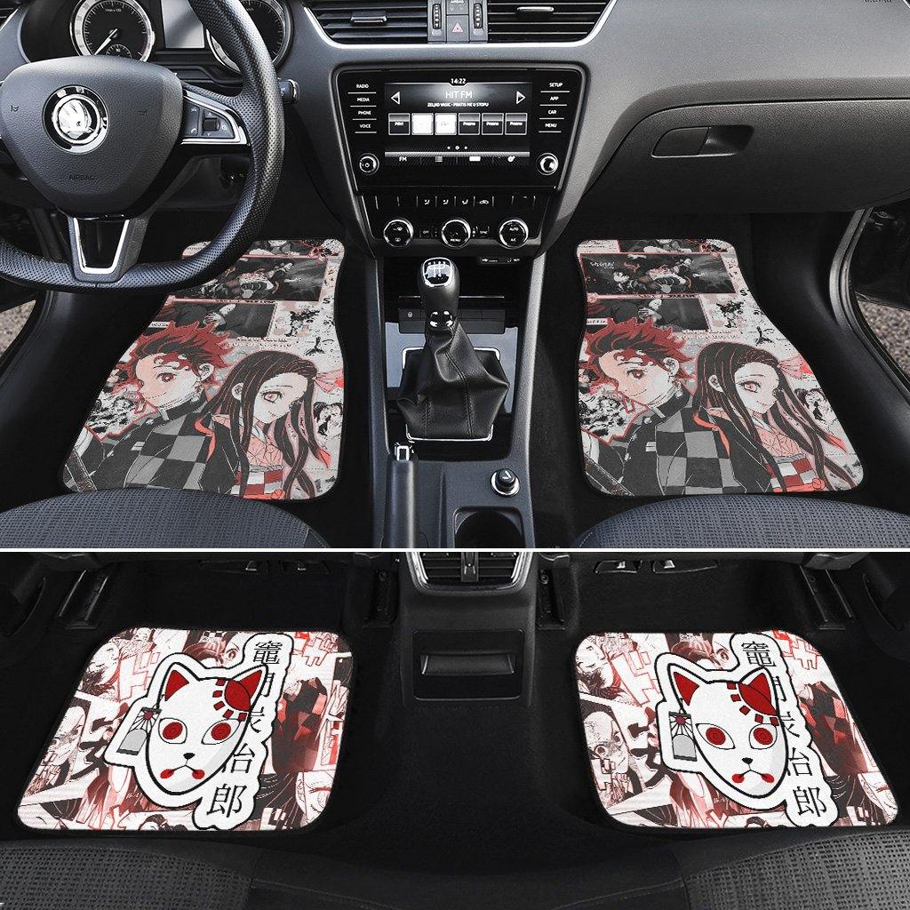 Custom Nezuko and Tanjiro Car Floor Mats Demon Slayers Car Mats Anime Car Accessories