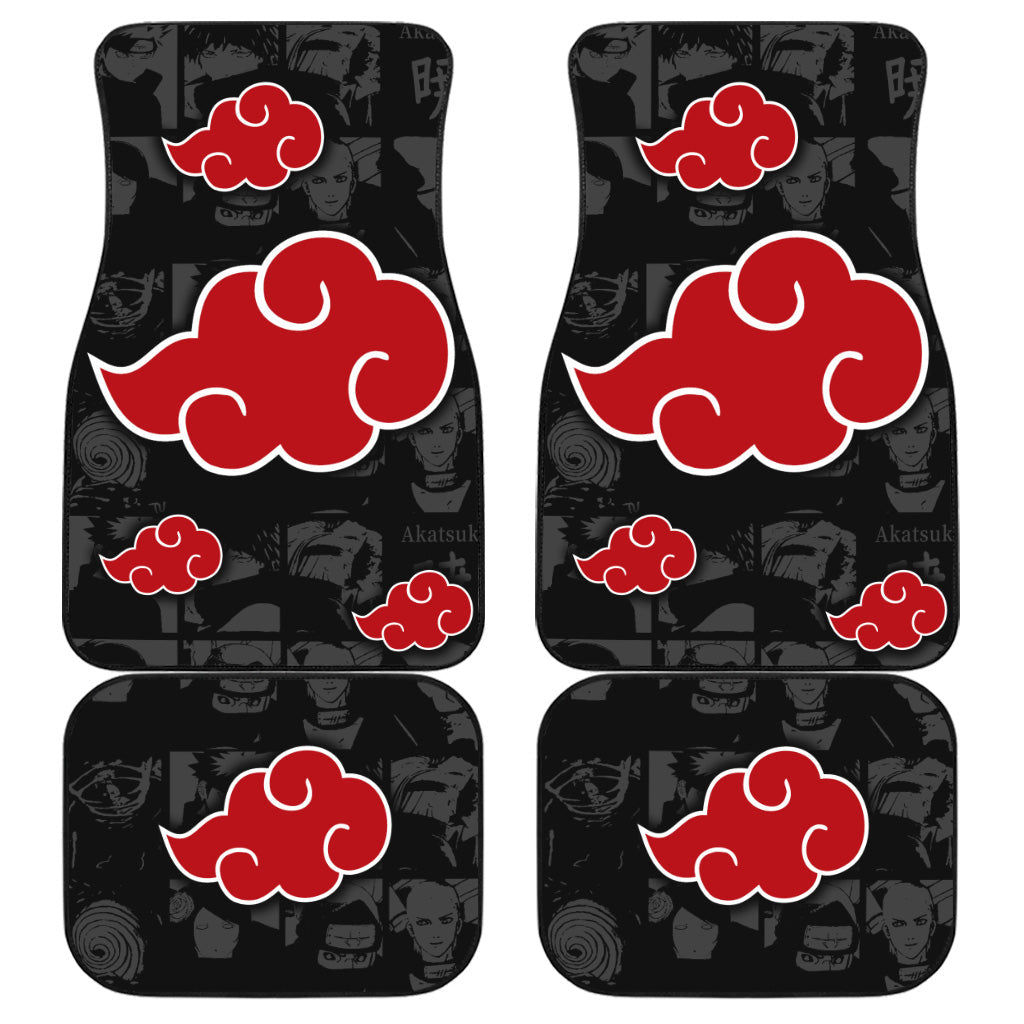 Akatsuki Cloud Car Floor Mats Naruto Car Accessories