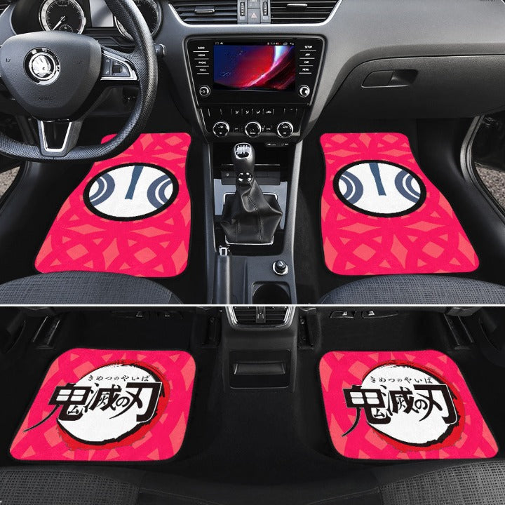 Akaza Demon Slayers Car Floor Mats Anime Car Accessories