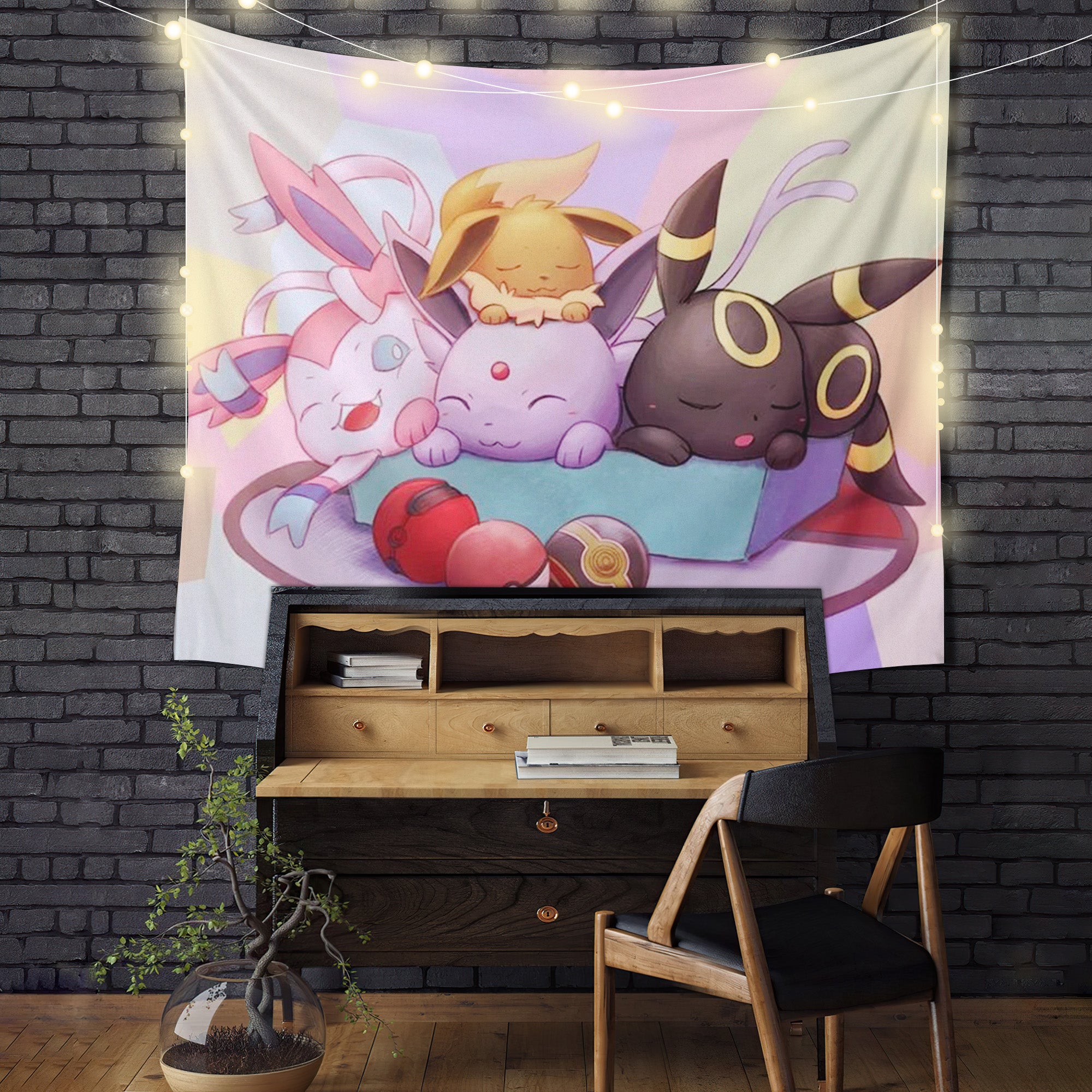 Eevee Cute Kawaii Art Home Decor In Living Room Pokemon Rug Carpet - Binteez