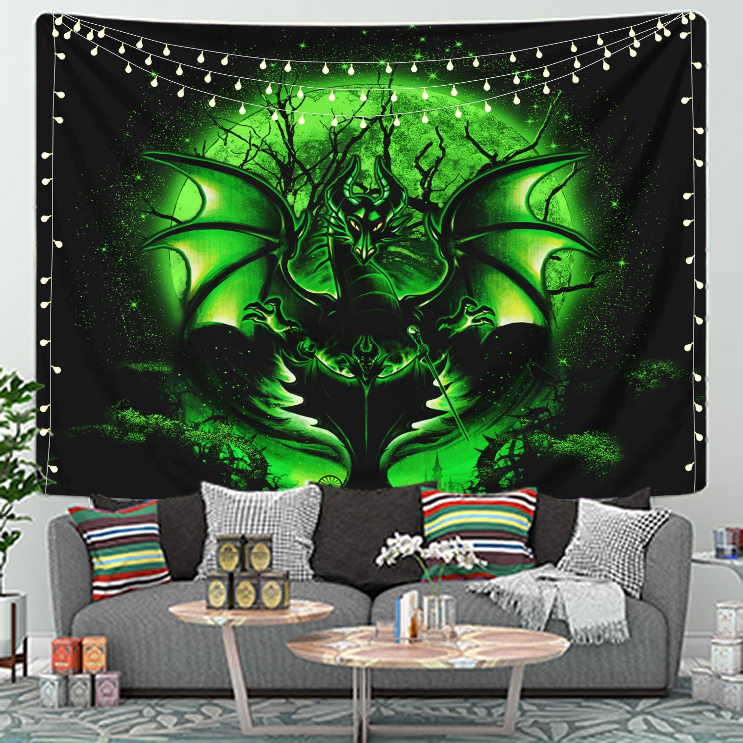Maleficent Moonlight Tapestry Room Decor