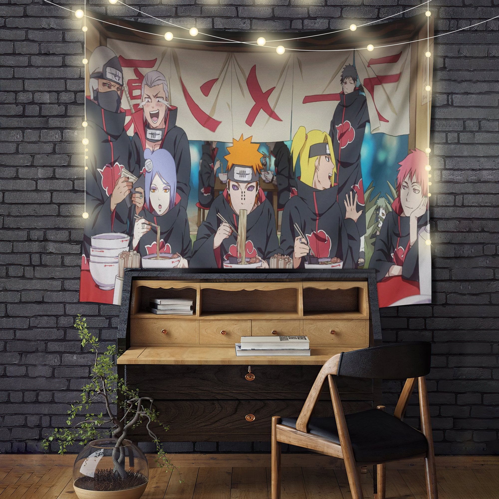 Akatsuki Team Naruto Ramen Funny Anime Tapestry Room Decor