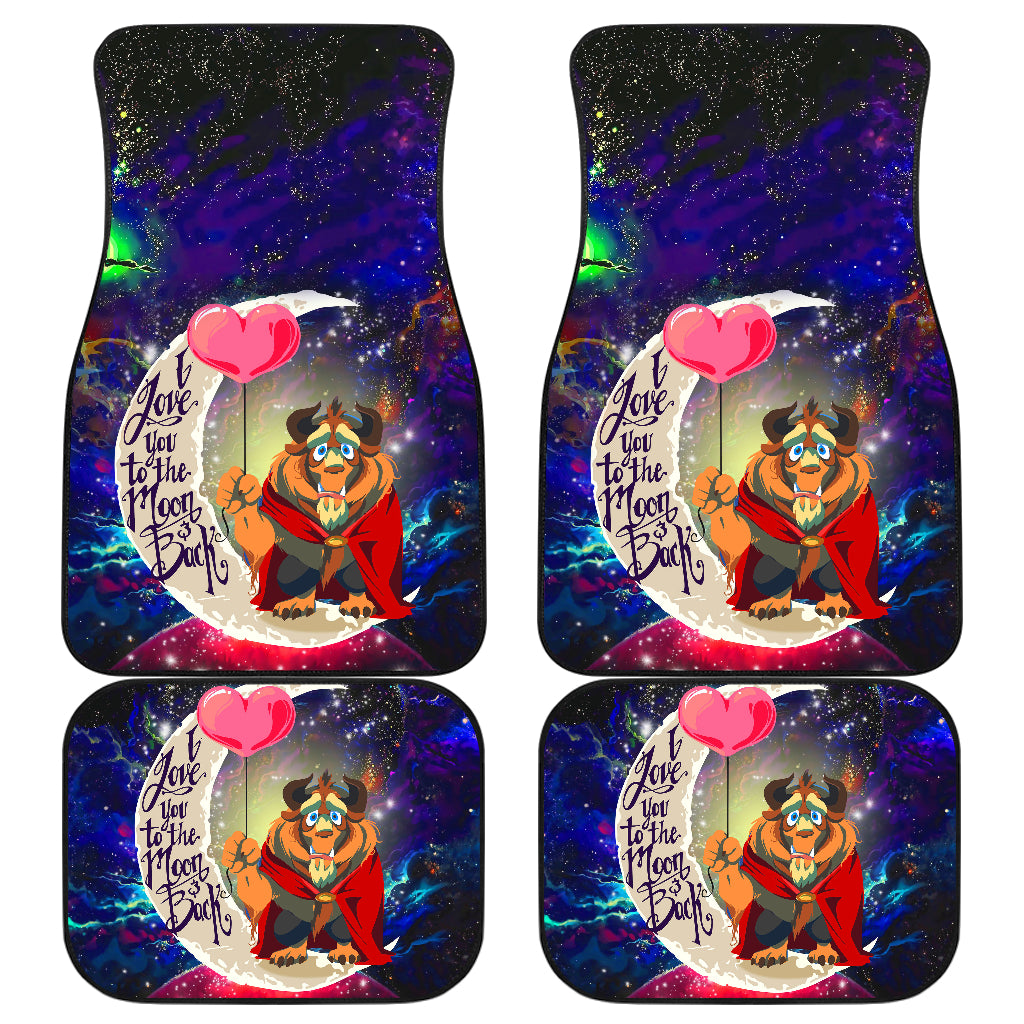 Beauty And The Beast Love You To The Moon Galaxy Car Mats