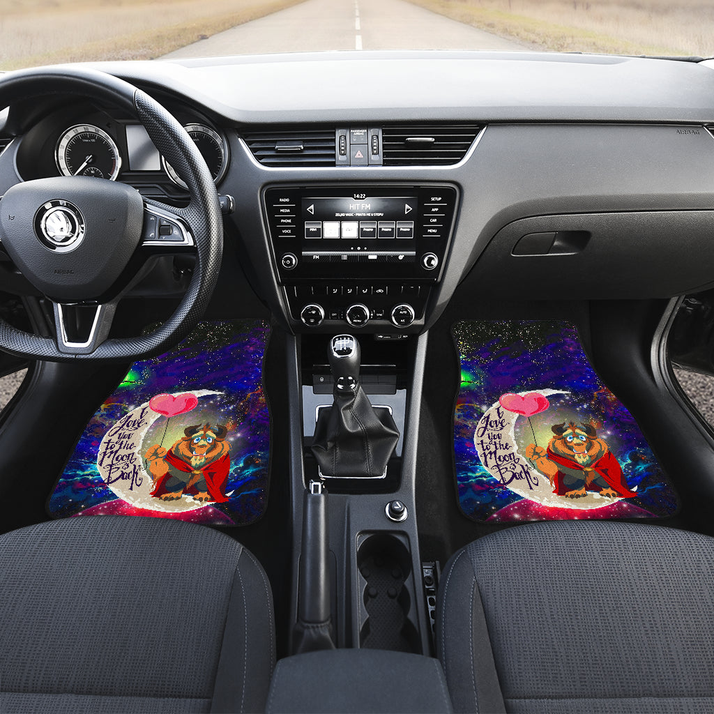 Beauty And The Beast Love You To The Moon Galaxy Car Mats