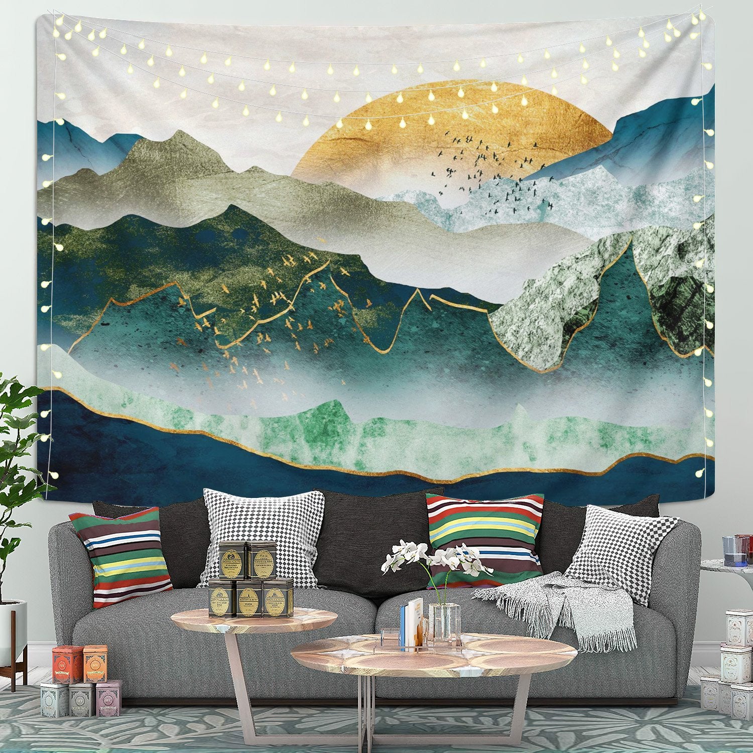Mountains Landscape Tapestry Room Decor