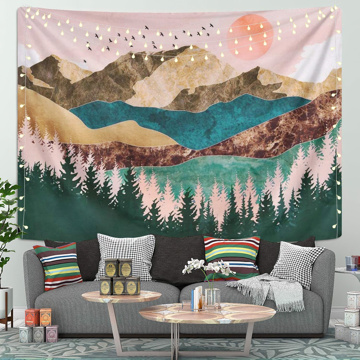 Mountains Landscape Art Tapestry Room Decor
