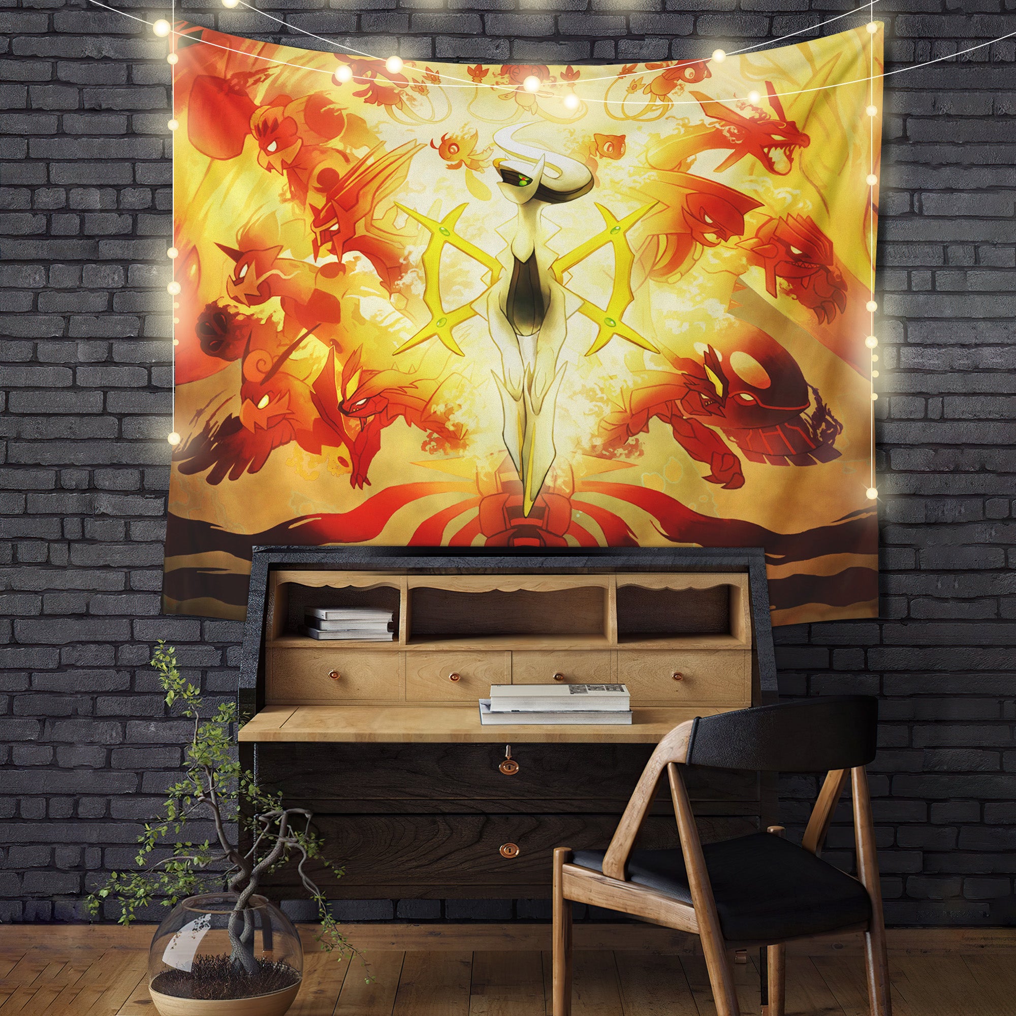 Arceus Pokemon Light Fight Redux Tapestry Room Decor