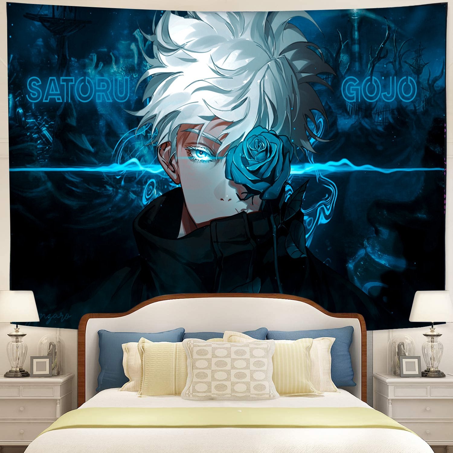 Satoru Gojo Jujutsu Kaisen Anime Tapestry Room Decor - Nearkii
