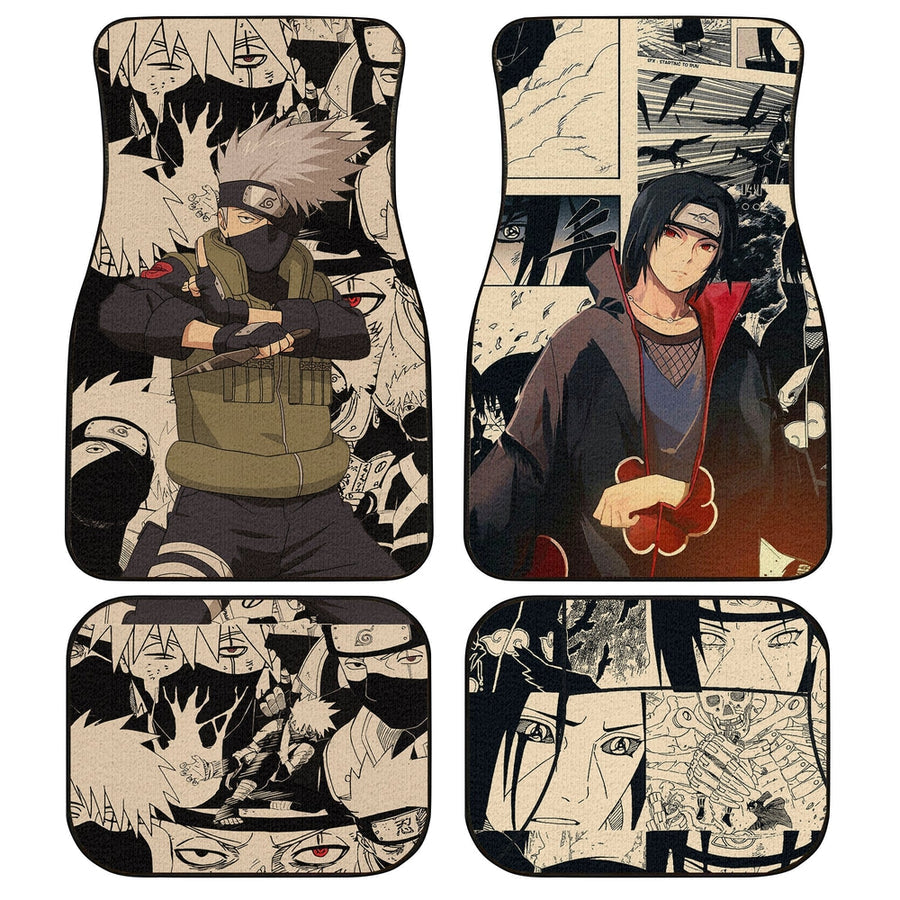 Kakashi Itachi Car Floor Mats Custom Manga Anime Naruto Car Accessories 