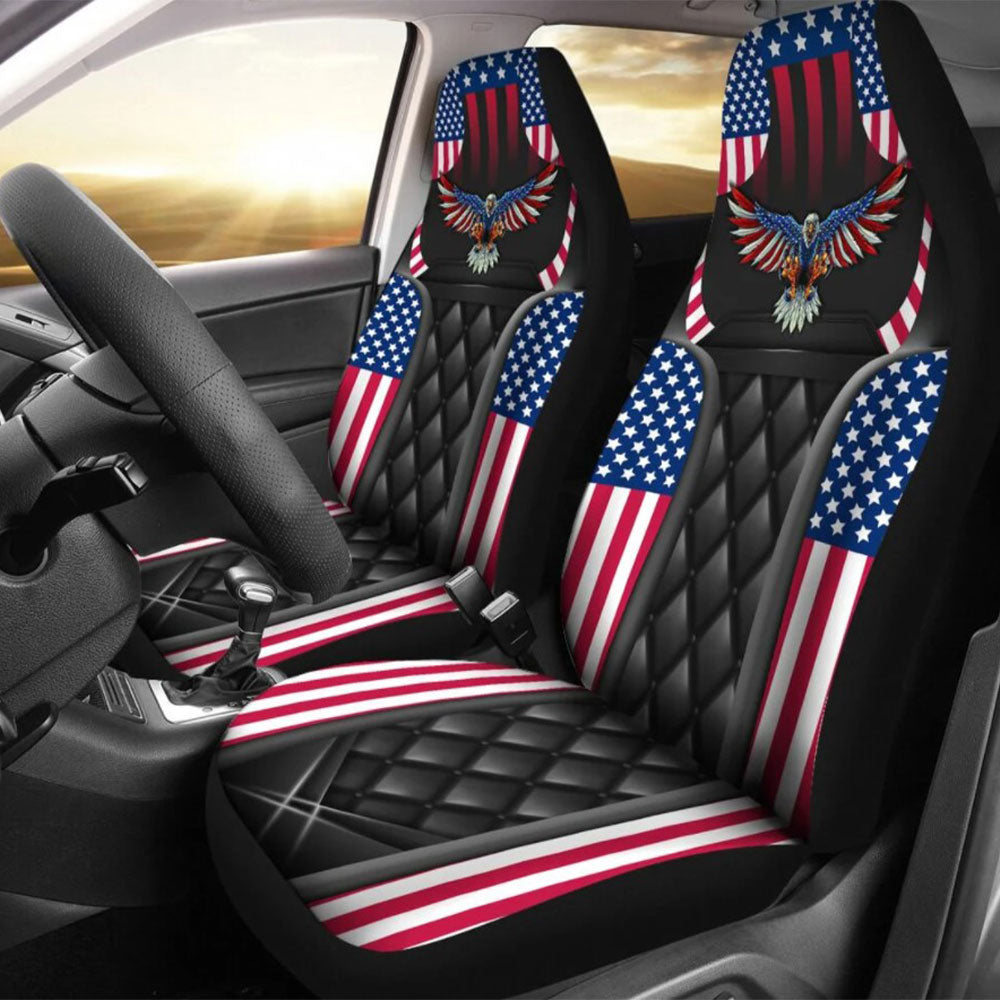 Eagle American Flag Car Seat Covers