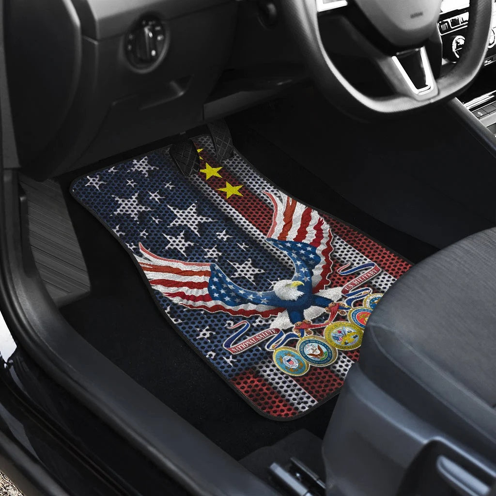 Us Independence Day Bald Eagle Grab Us Military Medal Car Floor Mats Car  Accessories - Nearkii