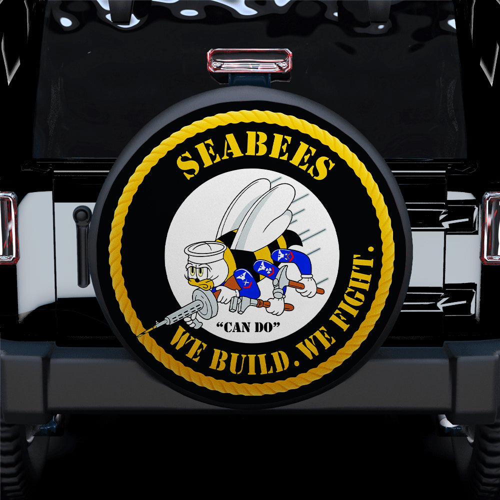 Seabees We Build We Fight Car Spare Tire Covers Gift For Campers Nearkii