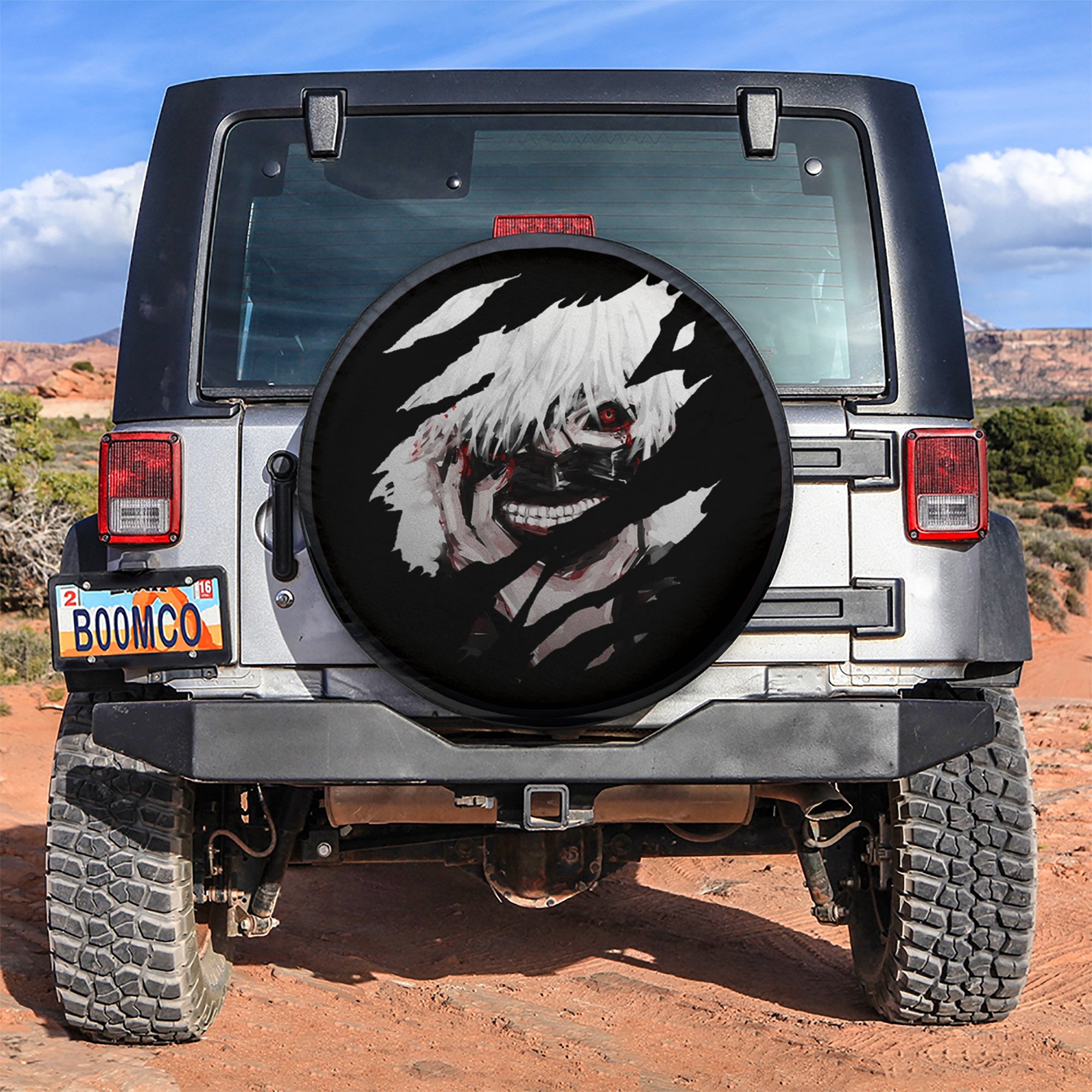 Kaneki Ken Tokyo Ghoul Anime Car Spare Tire Covers Gift For Campers Nearkii