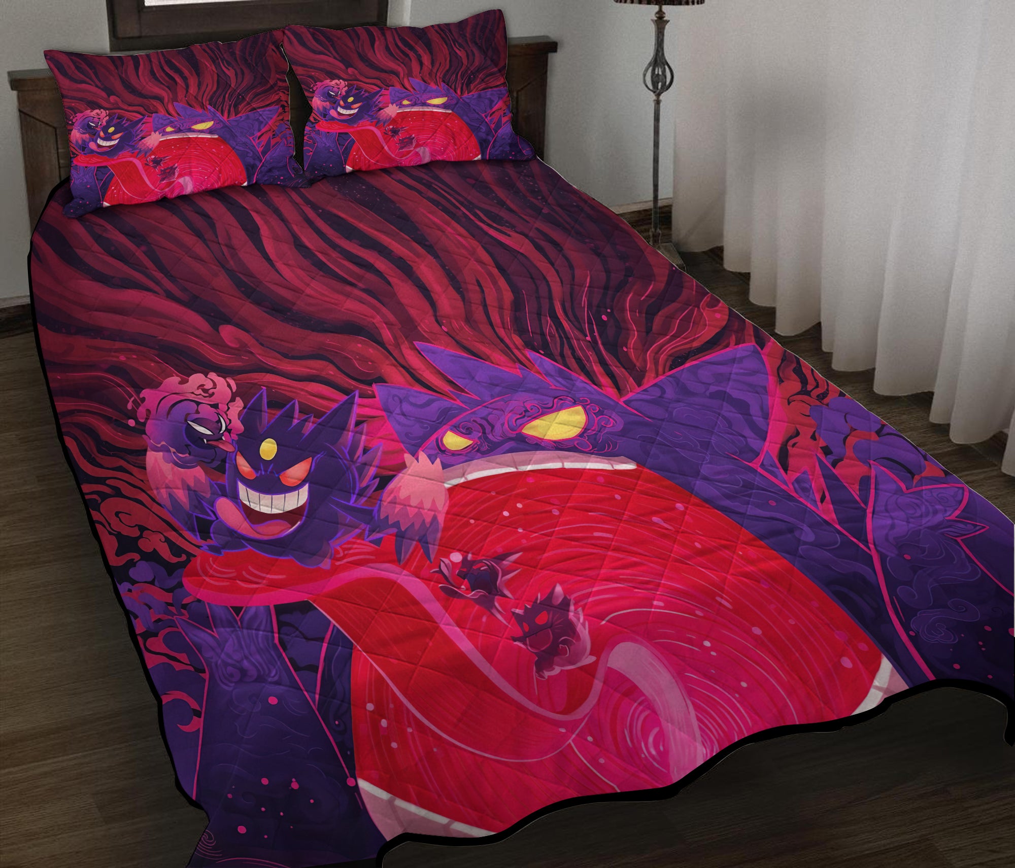 Gengar Pokemon Quilt Bed Sets Nearkii