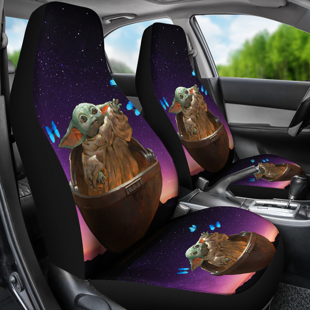 Baby Yoda Galaxy Butterfly Car Seat Covers - Nearkii