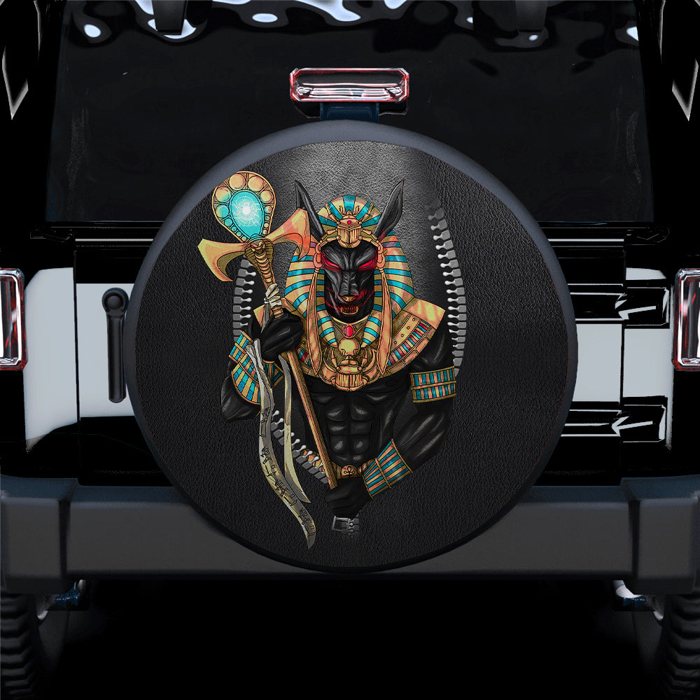 Anubis Zipper Car Spare Tire Covers Gift For Campers Nearkii