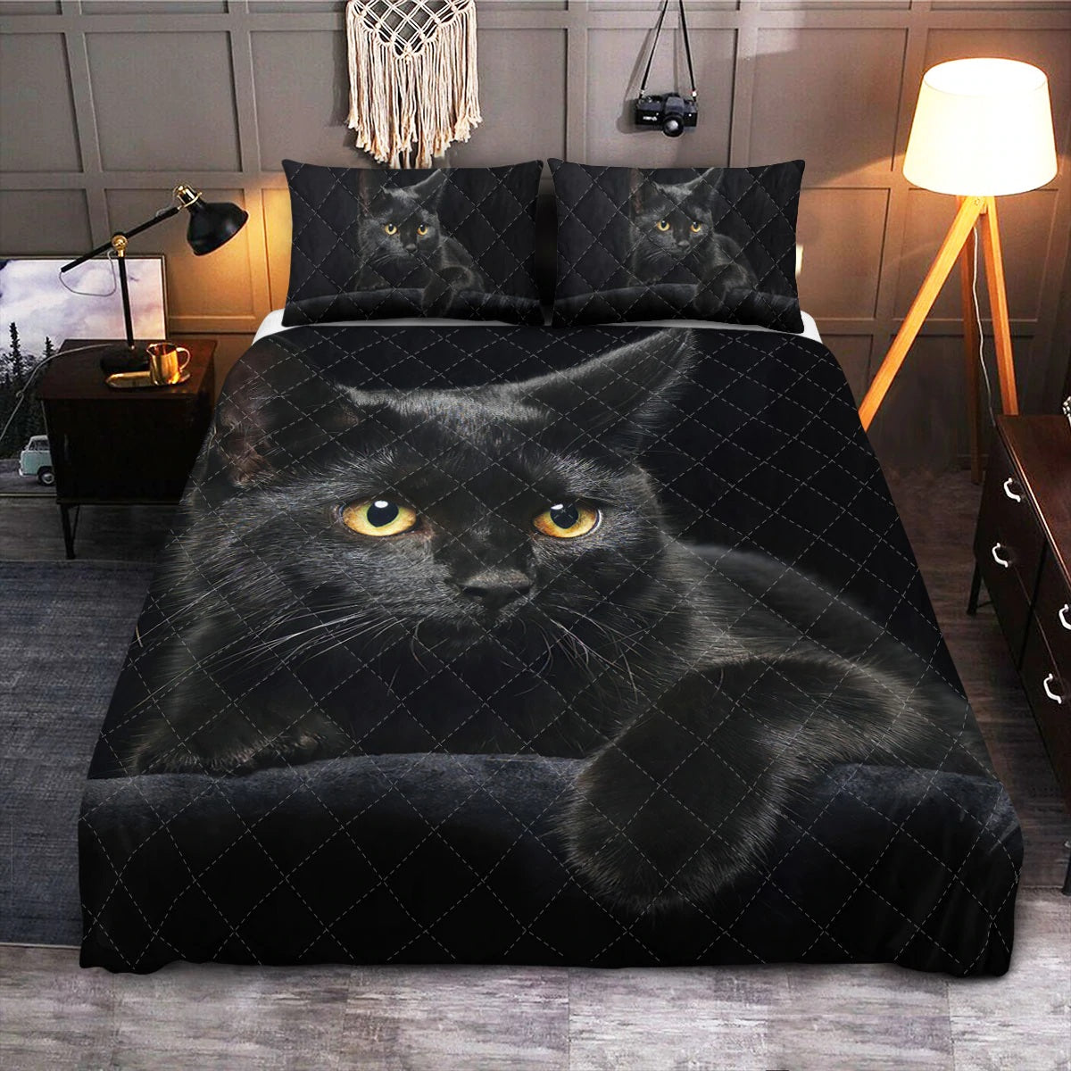 Black Cat Quilt Bed Sets Nearkii