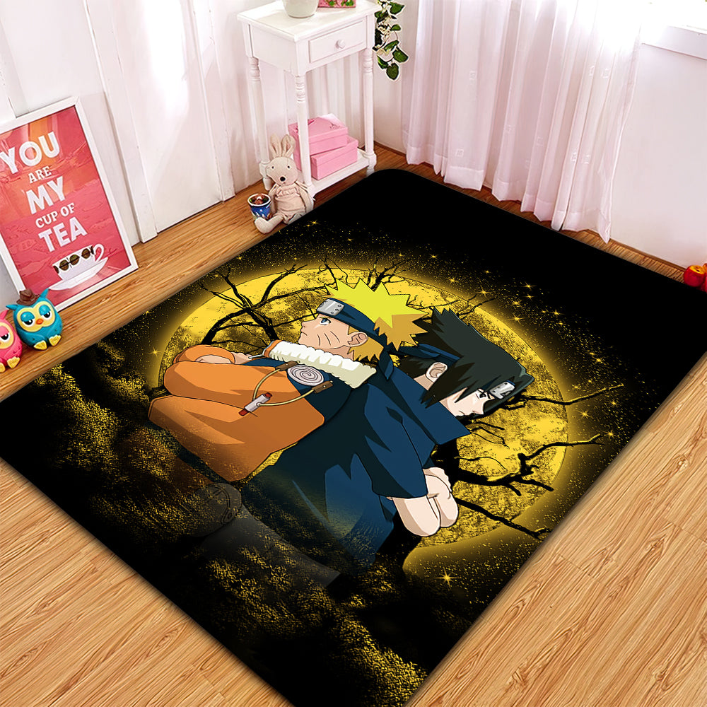 Naruto Sasuke Moonlight Area Carpet Rug Home Decor Bedroom Living Room ...