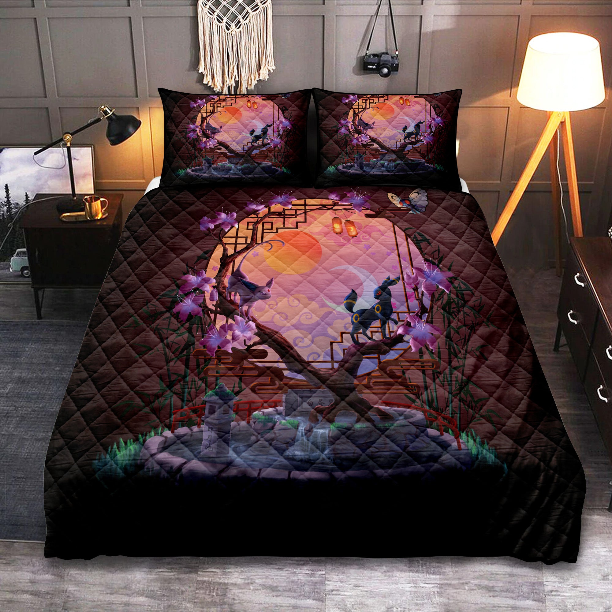 Umbreon Espeon Pokemon Quilt Bed Sets - Nearkii