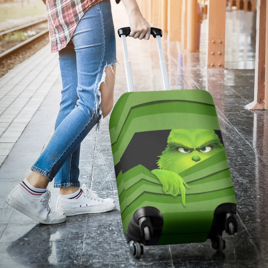 Grinch Hide Luggage Cover Suitcase Protector Nearkii