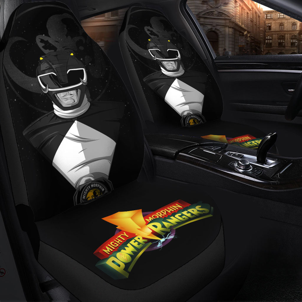 Black New Mighty Morphin Power Rangers Premium Custom Car Seat Covers Decor Protectors Nearkii