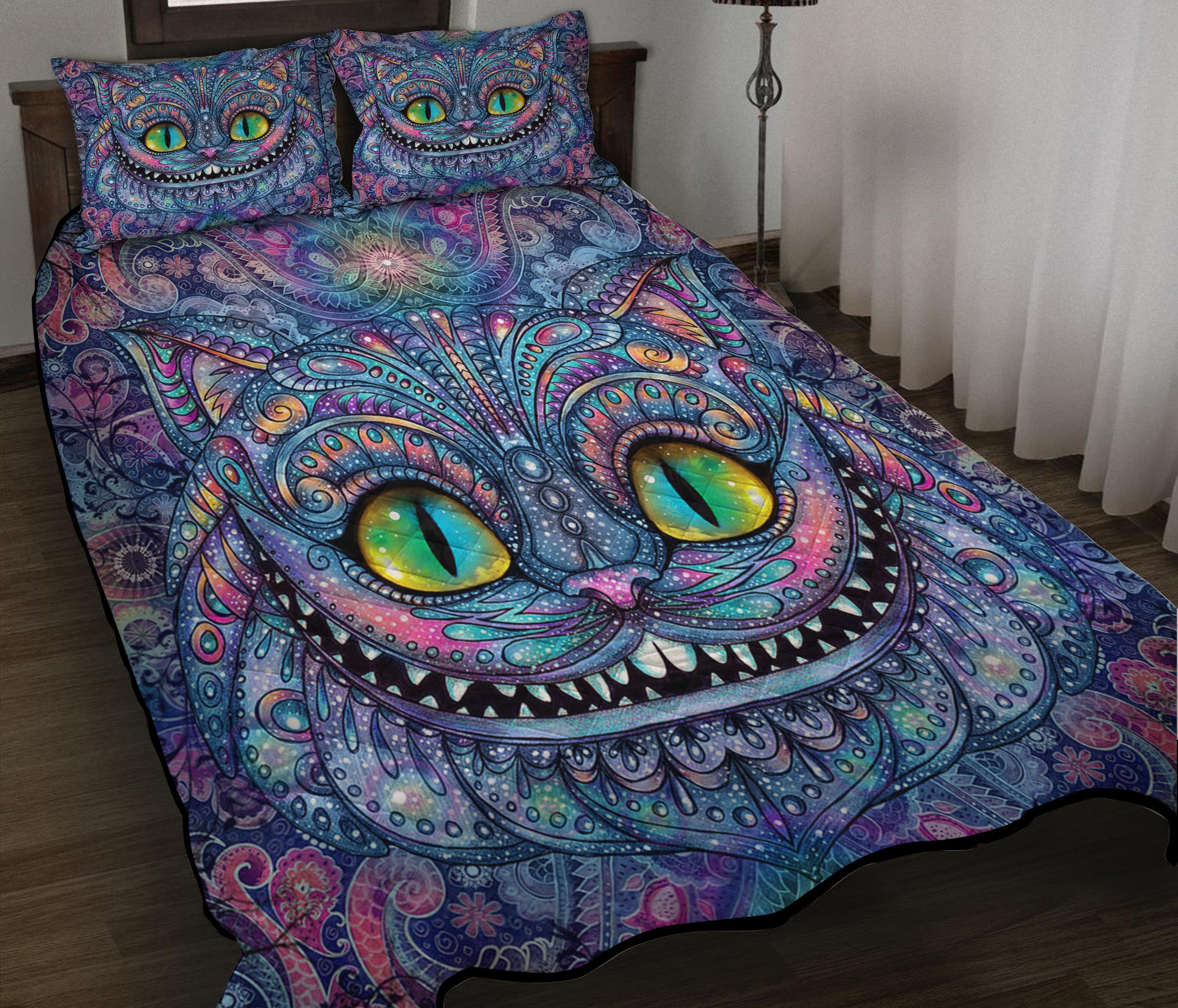 Alice In Wonderland Cheshire Cat Quilt Bed Sets Nearkii