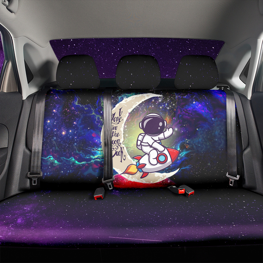 Astronaut Chibi Love You To The Moon Galaxy Back Premium Custom Car Back Seat Covers Decor Protectors Nearkii